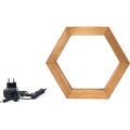 Stolní LED lampa Hexagon hnědá
