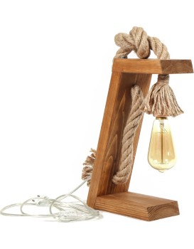 Stolní lampa Kenos hnědá