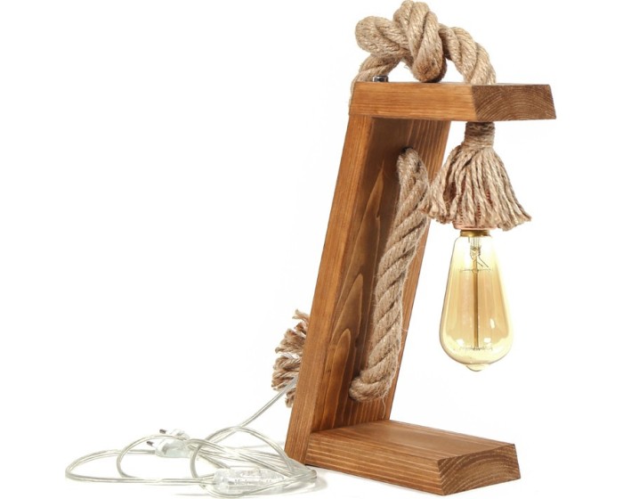 Stolní lampa Kenos hnědá