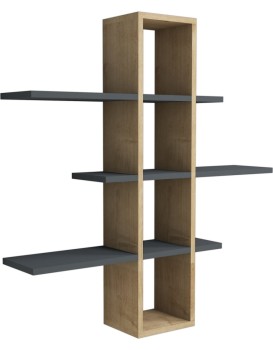 Nástěnná police ARDO 96 cm dub castello medový/šedá