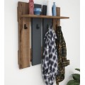 Nástěnný věšák Mita 70 cm hnědý/černý