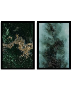 Sada nástěnných obrazů Colops 36x51 cm 2 ks zelená