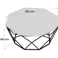 Konferenční stolek Diamond 90 cm bílo-černý