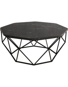 Konferenční stolek Diamond 90 cm černý mramor