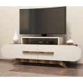 TV stolek ROSE 145 cm ořech/krémovo-bílý