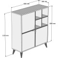 Komoda Pulse 100 cm bílá