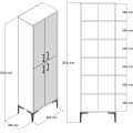 Koupelnová skříňka Berlin A 60 cm hnědá/béžová