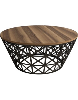 Konferenční stolek Ferforje 90 cm ořech/černý