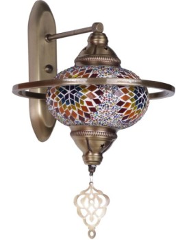 Nástěnná lampa Yeni mosaz