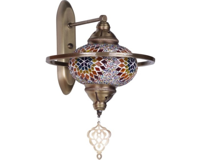 Nástěnná lampa Yeni mosaz
