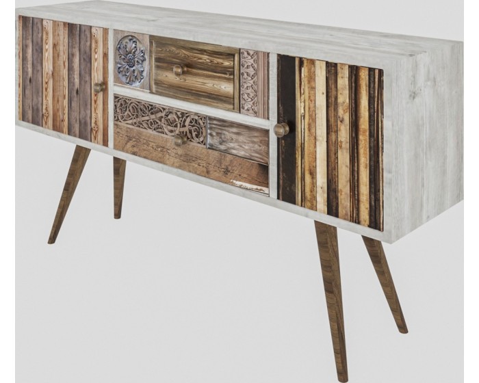 TV stolek ODENSE 122 cm bílý/ořech