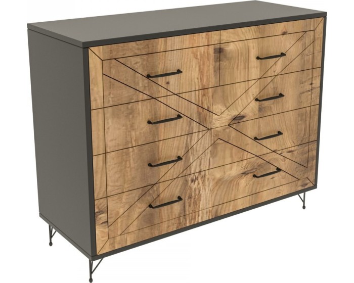 Komoda Comfort 80 cm borovice atlantská/antracit