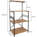 Kuchyňský regál ANEMON 60 cm borovice