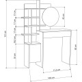 Toaletní stolek MUP 105 cm bílý