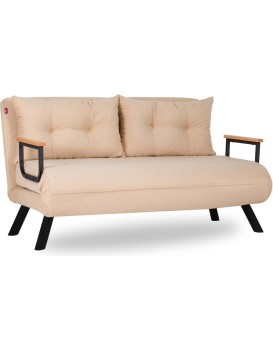Dvoumístná rozkládací pohovka Seater Sando krémová