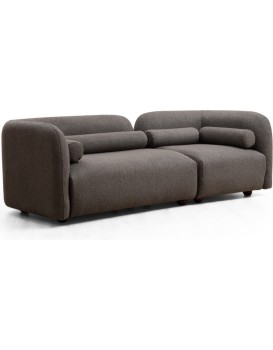 Třímístná pohovka Victoria 228 cm boucle šedá