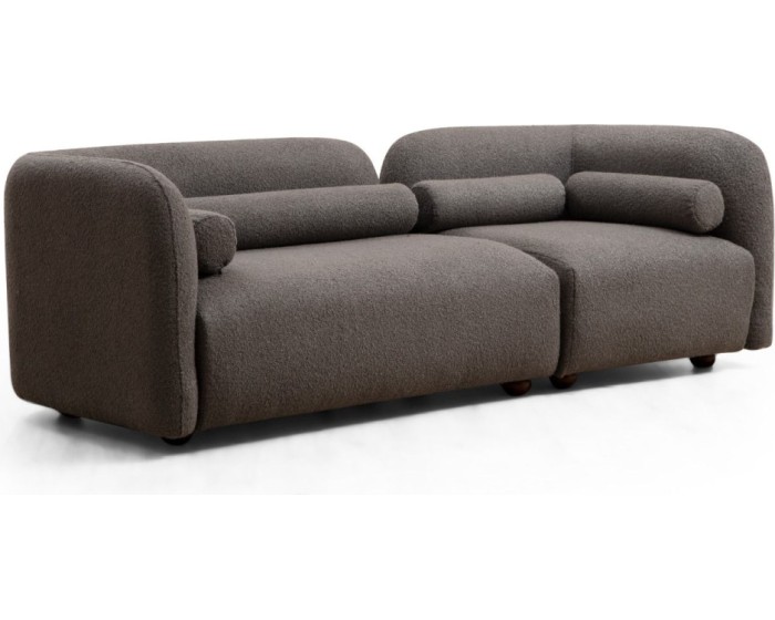 Třímístná pohovka Victoria 228 cm boucle šedá