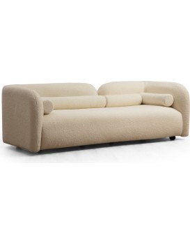Třímístná pohovka Victoria 228 cm boucle krémová