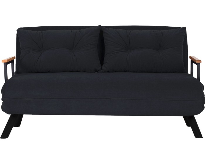 Dvoumístná rozkládací pohovka Seater Sando černá