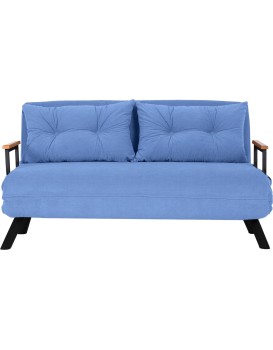 Dvoumístná rozkládací pohovka Seater Sando modrá