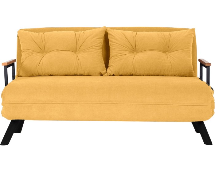 Dvoumístná rozkládací pohovka Seater Sando hořčicová