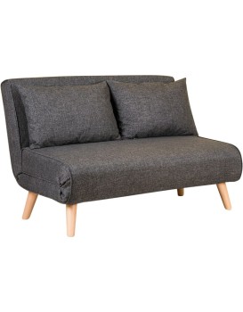 Dvoumístná rozkládací pohovka Seater Folde tmavě šedá