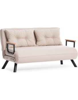 Dvoumístná rozkládací pohovka Seater Sando krémová II