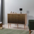 Komoda Kikos 120 cm dub sonoma/tmavě hnědá