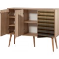 Komoda Kikos 120 cm dub sonoma/tmavě hnědá