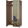Šatní skříň Stil 90 cm dub sonoma/zelená