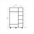 Šatní skříň Mode 135 cm dub sonoma