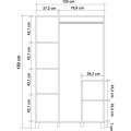 Šatní skříň Leva 120 cm borovice Atlantic/vícebarevná