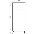 Šatní skříň Grandrop Sun 80 cm hnědá/vícebarevná