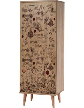 Botník Filinta Birds 50x135 cm dub sonoma