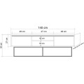 TV stolek Ruba II 140 cm ořech