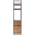 Šatní skříň Dynamic 64 cm se zrcadlem borovice Atlantic/černý