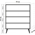 Dětská komoda Cats 95 cm bílá