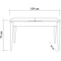 Jídelní rozkládací stůl Vina 129/163 cm borovice atlantská