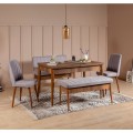 Lavice VINA I s úložným prostorem 110 cm ořech/šedá