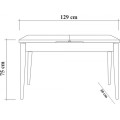 Jídelní rozkládací stůl Vina 129/163 cm bílý