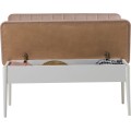 Lavice VINA s úložným prostorem 110 cm bílá/béžová