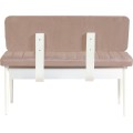 Lavice VINA s úložným prostorem 110 cm bílá/béžová