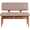 Lavice VINA s úložným prostorem 110 cm ořech/béžová