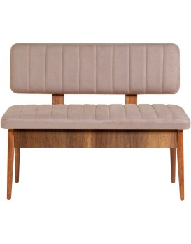 Lavice VINA s úložným prostorem 110 cm ořech/béžová
