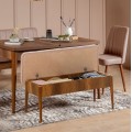 Lavice VINA s úložným prostorem 110 cm ořech/béžová