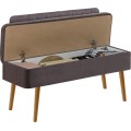 Lavice VINA II s úložným prostorem 110 cm borovice atlantic/antracitově šedá