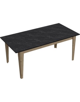Jídelní stůl LORENZ 90 cm černá/hnědá