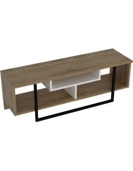 TV stolek ASAL 120 cm dub/bílý/černý