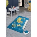 Dětský koberec World Map 140x190 cm modrý