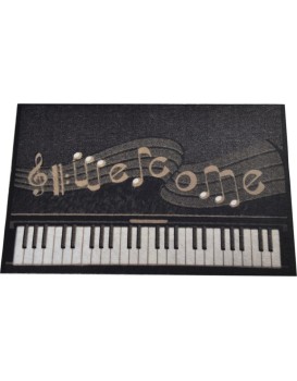 Rohožka Piano 40 x 60 cm černá/bílá